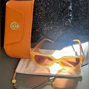 Tory Burch Sunglasses  Never used- Transparent Marigold *Authentic* 725125448505_PI2.1-Shadow-  main image 4